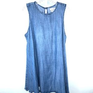 Native Youth Chambray Swing Dress - Size L